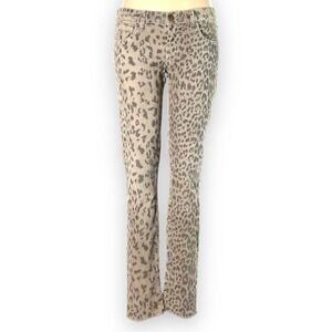 🍀Current Elliott Women’s Sz 28 Leopard Stiletto Skinny Corduroy Pants